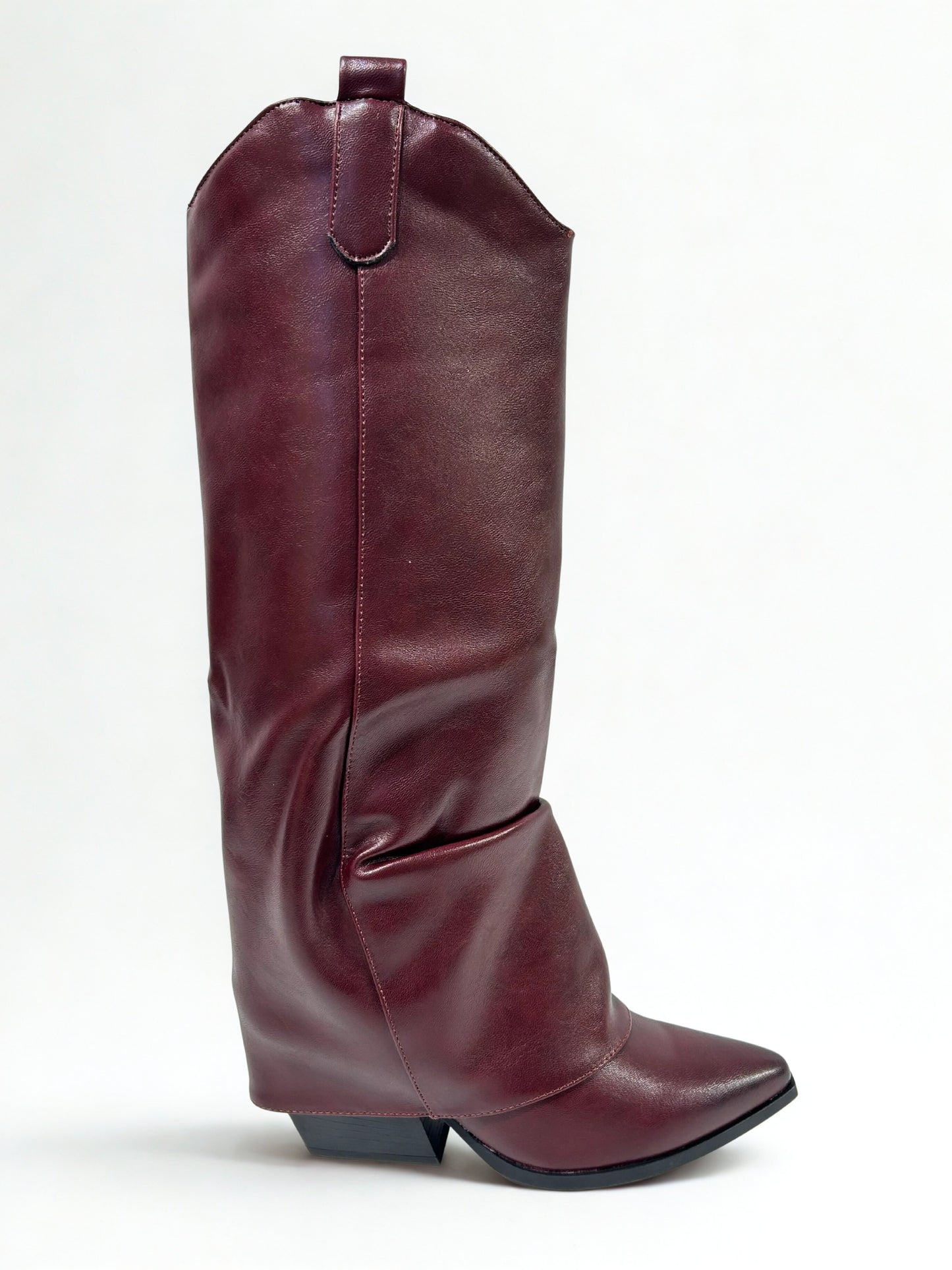 BOTA MERCEDES POLAINA COWBOY WINE RED