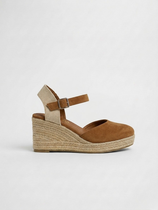 ALPARGATA CUÑA CINTURÓN KHAKI