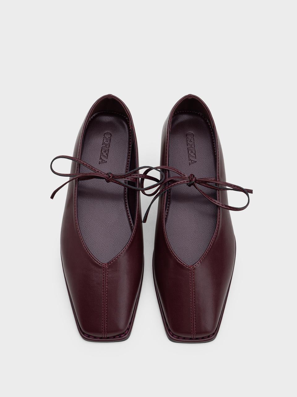 ZAPATO CORDONES PUNTA CUADRADA WINE