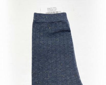 CALCETIN BRILLO AZUL MARINO Nº 6