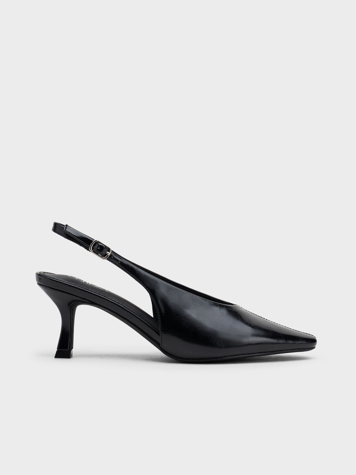 ZAPATO TACON DESTALONADO P153 BLACK PU