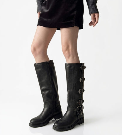 BOTA BIKER ROMA HEBILLAS BLACK