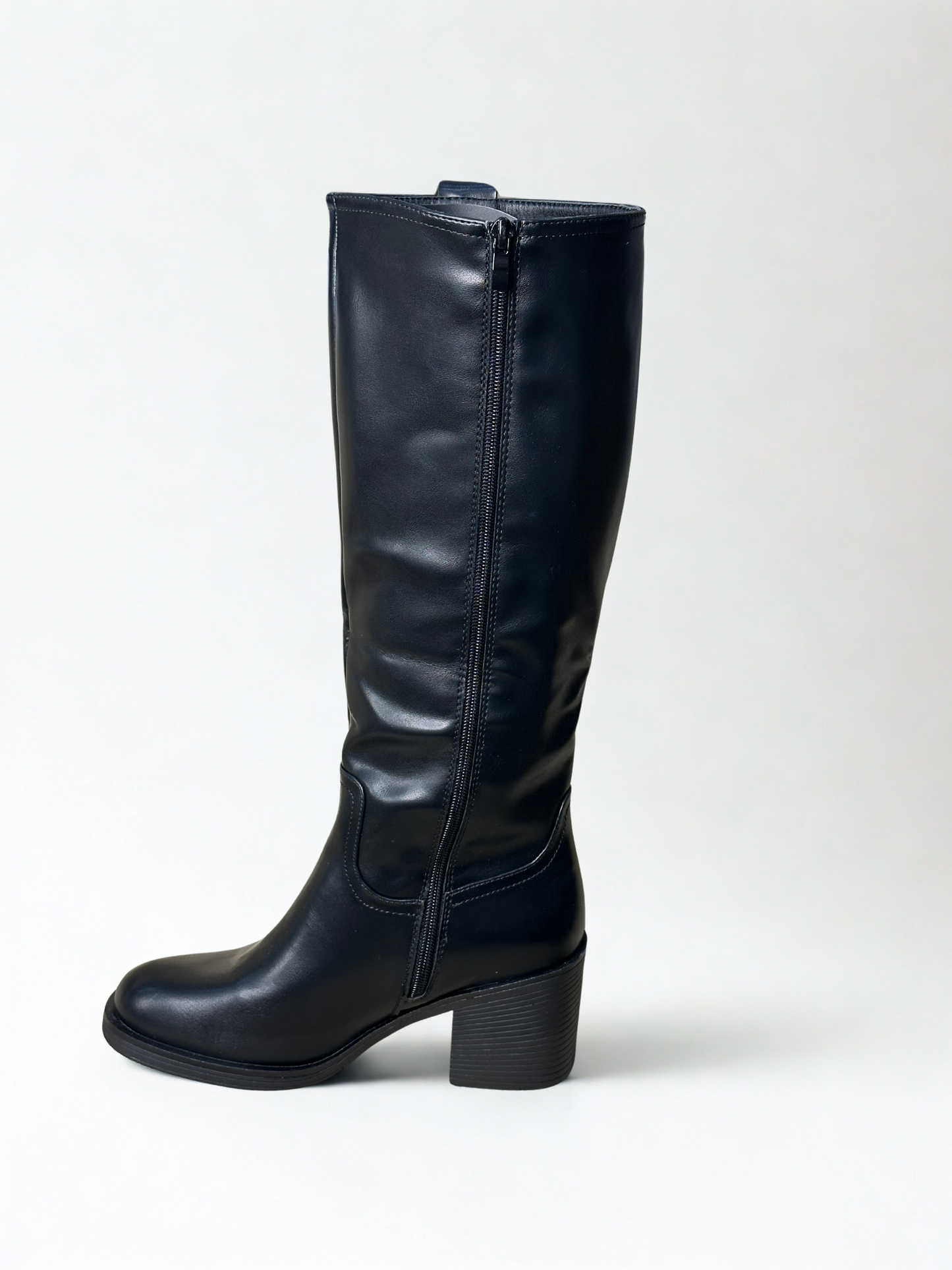 BOTA LUNA ALTA TACÓN NEGRO