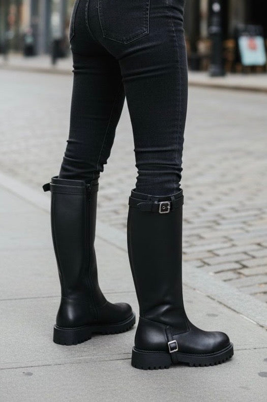 BOTA BIKER DESMONTABLE NEGRO