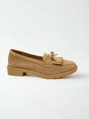 MOCASÍN BIGOTE ANTE PIEL KHAKI