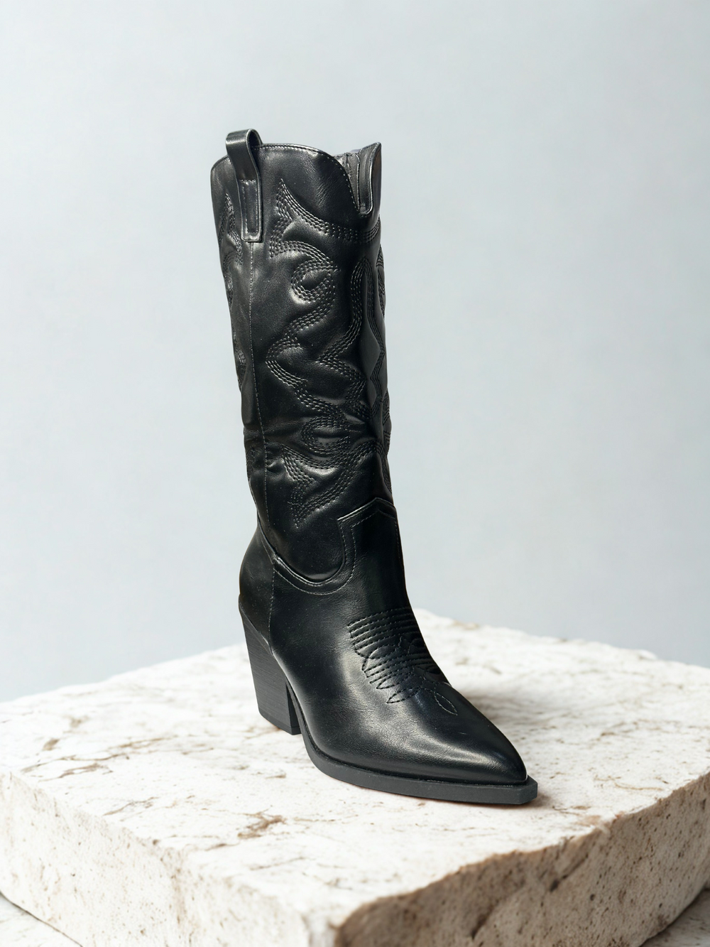 BLACK MAYA COWBOY BOOT