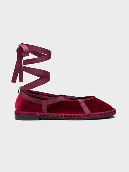 MERCEDITAS CARMEN CINTA TERCIOPELO BURGUNDY