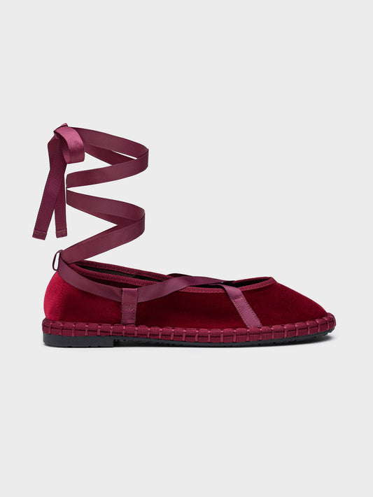 MERCEDITAS CARMEN CINTA TERCIOPELO BURGUNDY