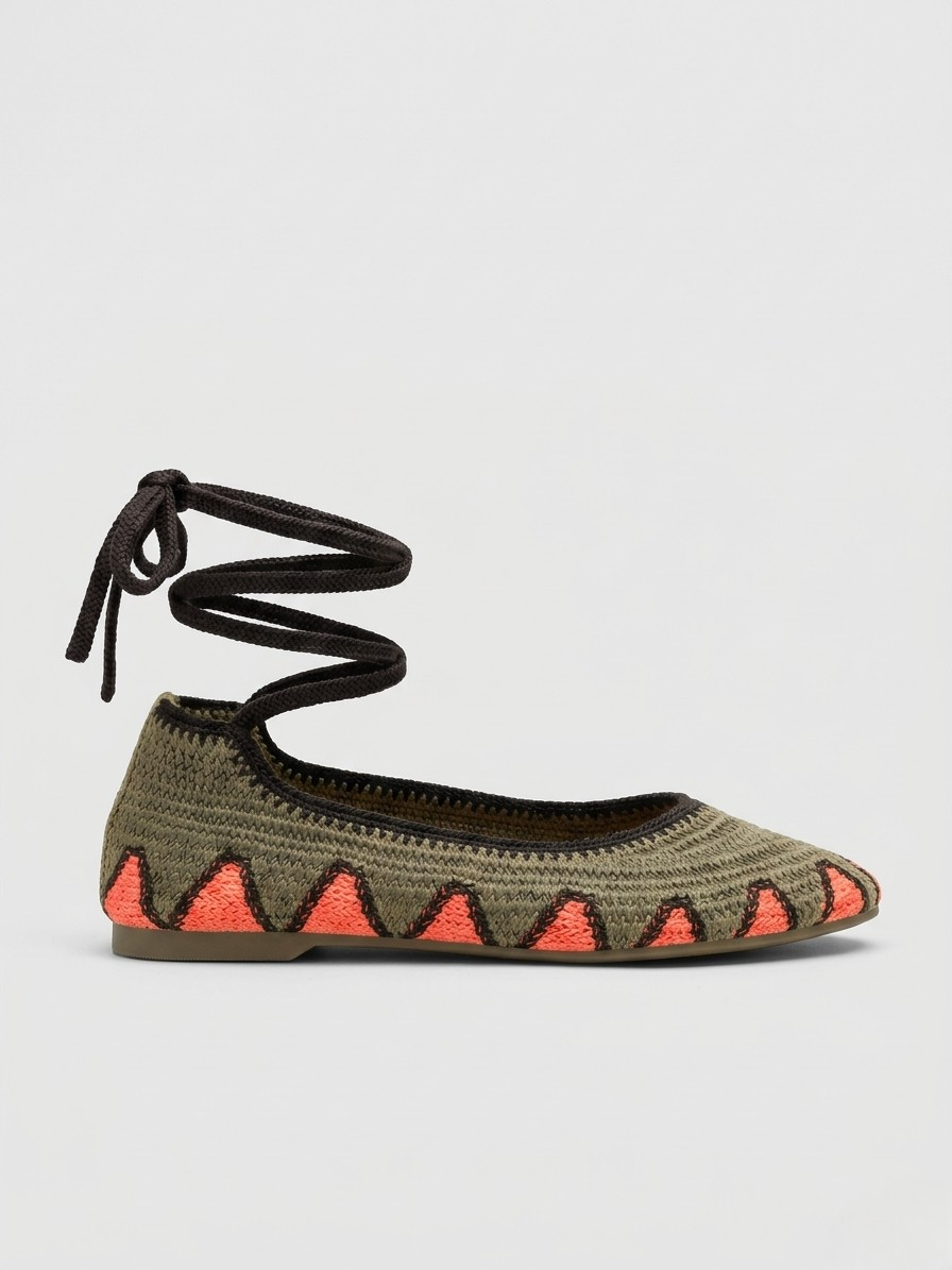 BAILARINA CROCHET ROMANA KHAKI ORANGE