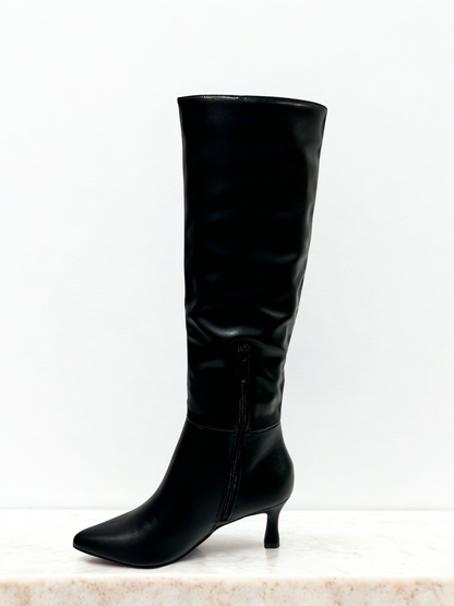 BOTA PALOMA TACÓN KITTEN BLACK