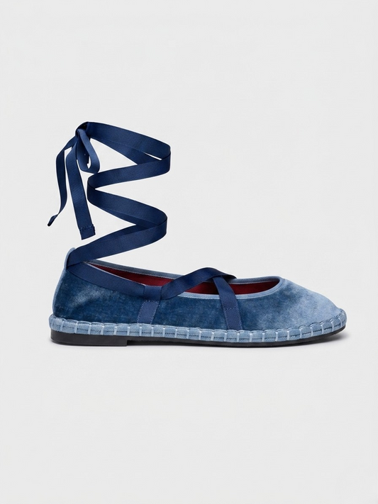 MERCEDITAS CARMEN CINTA TERCIOPELO BLUE