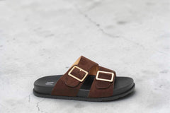 SANDALIA DOBLE BIO GOMA MARRON