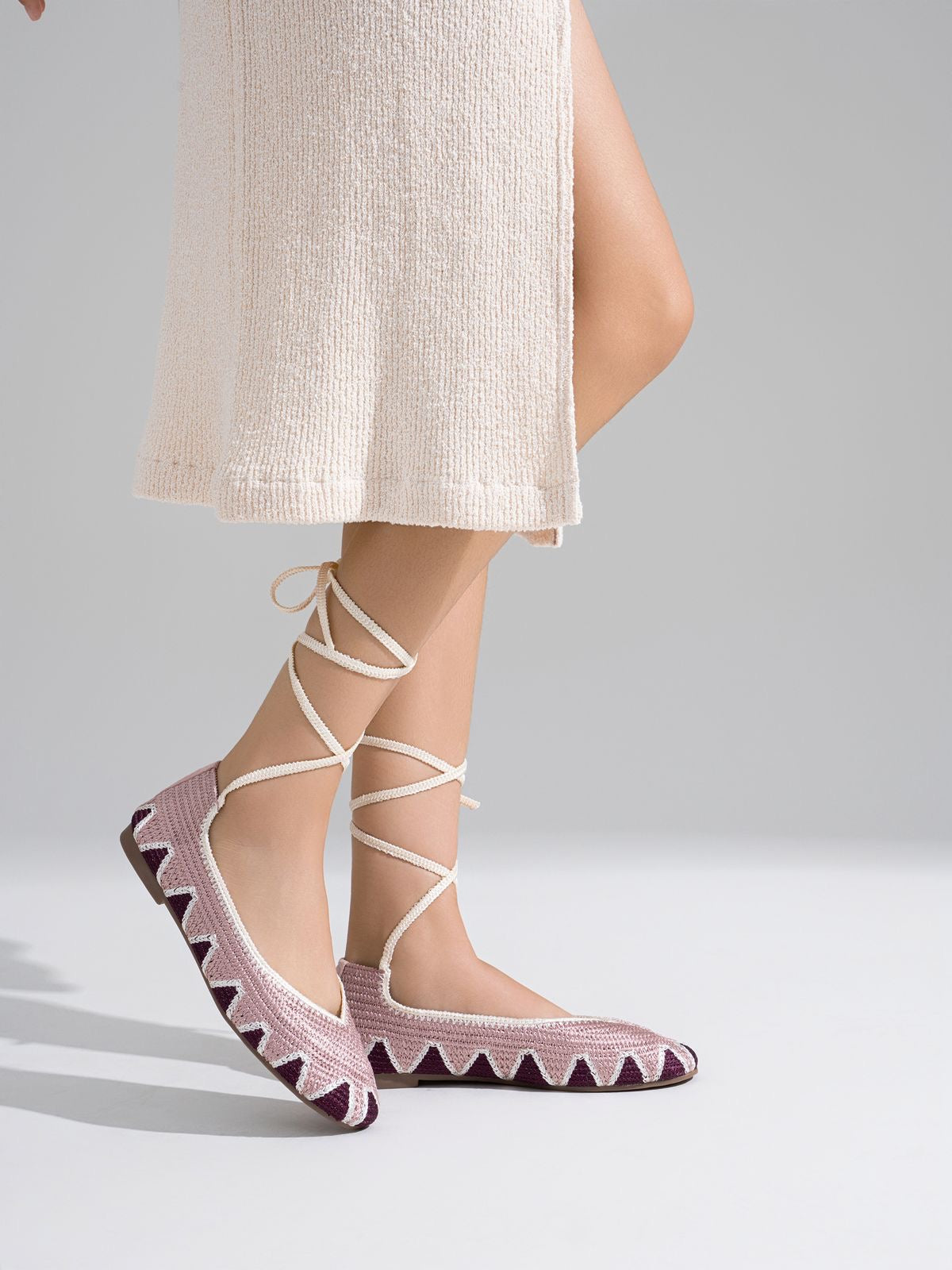 MERCEDITAS CROCHET ROMANA DUSTY PINK C
