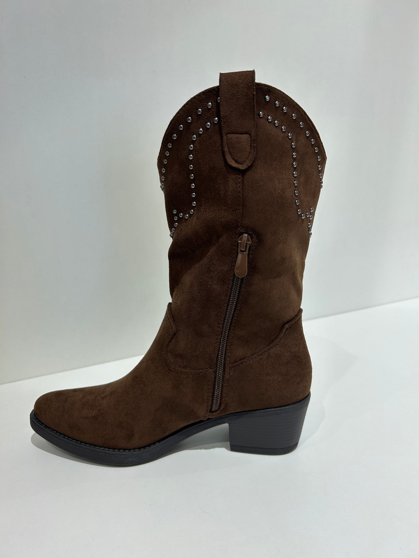 BOTA COWBOY DIANA FLECOS MARRÓN