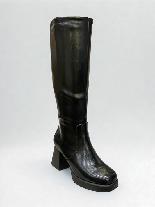 BOTA ALTA LUCIA TACÓN BLACK