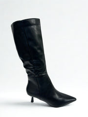 BOTA ALTA MARY TACÓN KITTEN NEGRO