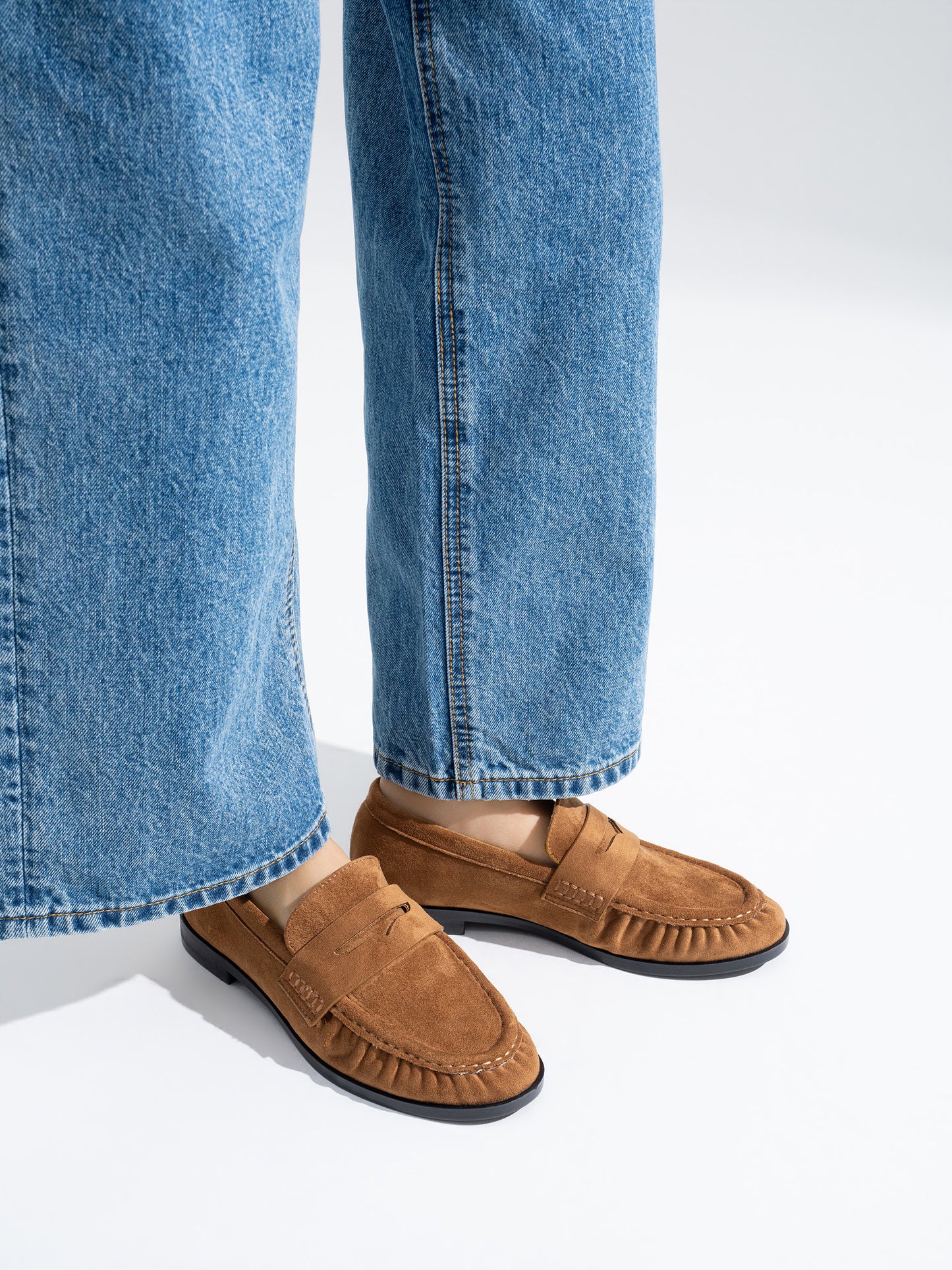MOCASIN ARRUGADO ANTELINA COGNAC