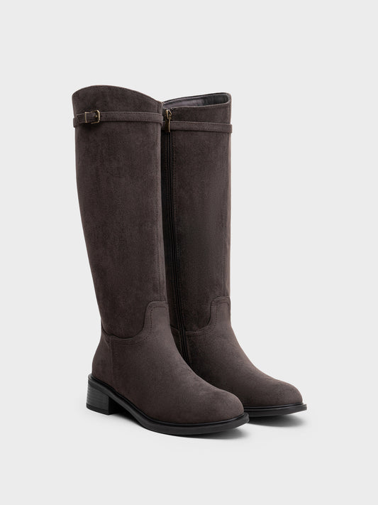 BOTA ALTA HIPICA TACON MEDIO BROWN ANTELINA