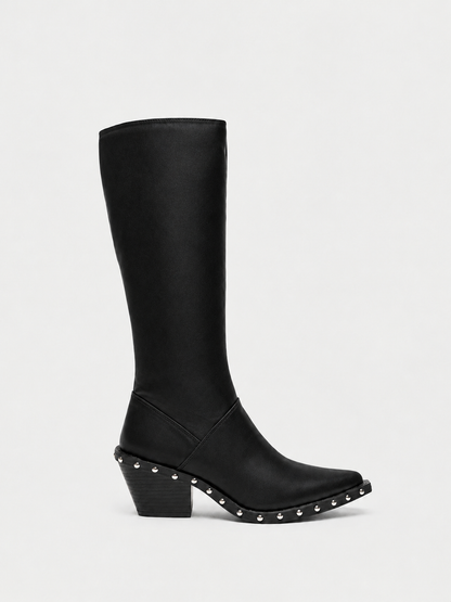 BOTA ALTA TACHUELAS PAULA BLACK