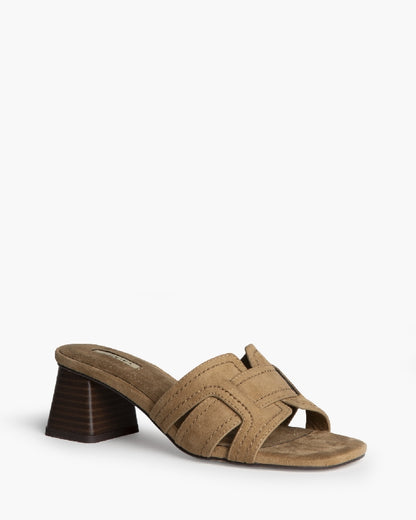 SANDALIA TACÓN H CAMEL
