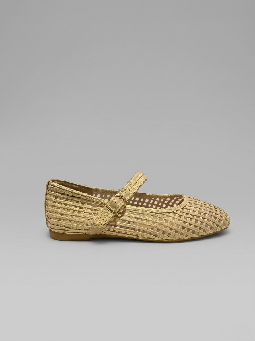 BAILARINA RAFIA REJILLA BEIGE