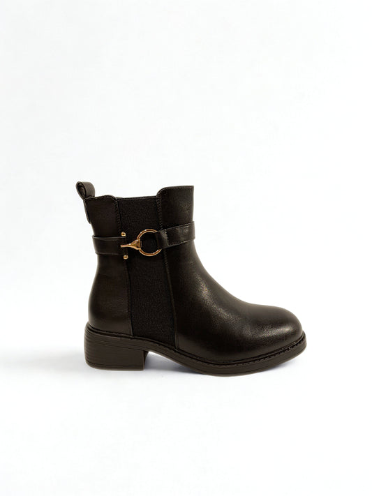 BOTÍN PLANO HEBILLA BLACK