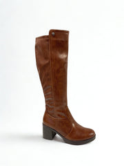 BOTA MANUELA ALTA TACÓN MARRÓN