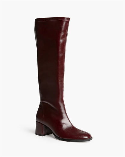 BOTA ALTA MISS TACON CUADRADO BURDEOS