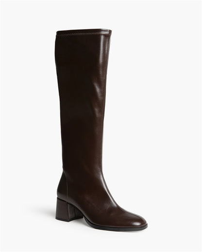 BOTA ALTA MISS TACON CUADRADO CAFE