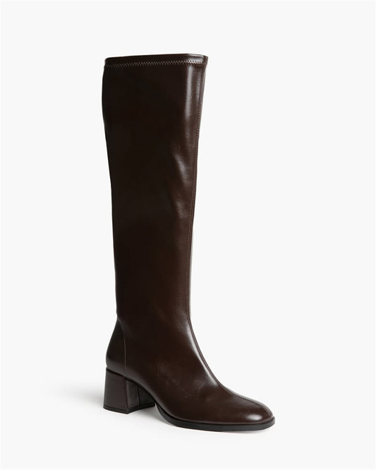 BOTA ALTA MISS TACON CUADRADO CAFE
