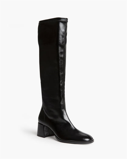 BOTA ALTA MISS TACON CUADRADO NEGRA
