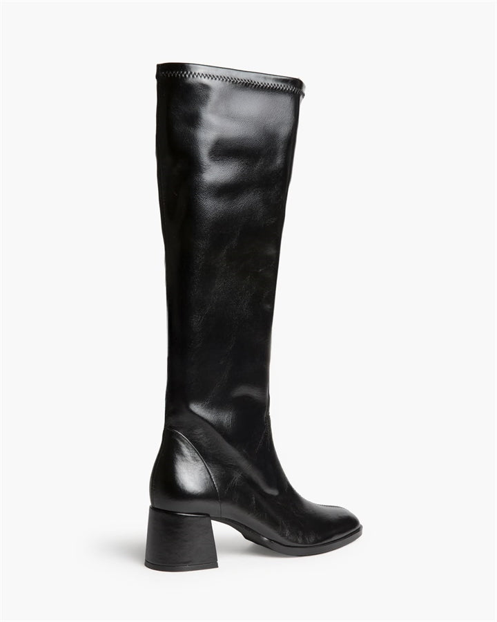 BOTA ALTA MISS TACON CUADRADO NEGRA