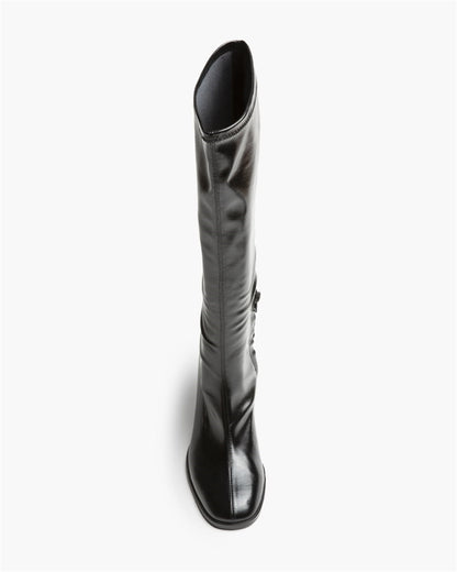 BOTA ALTA MISS TACON CUADRADO NEGRA