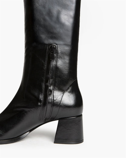 BOTA ALTA MISS TACON CUADRADO NEGRA
