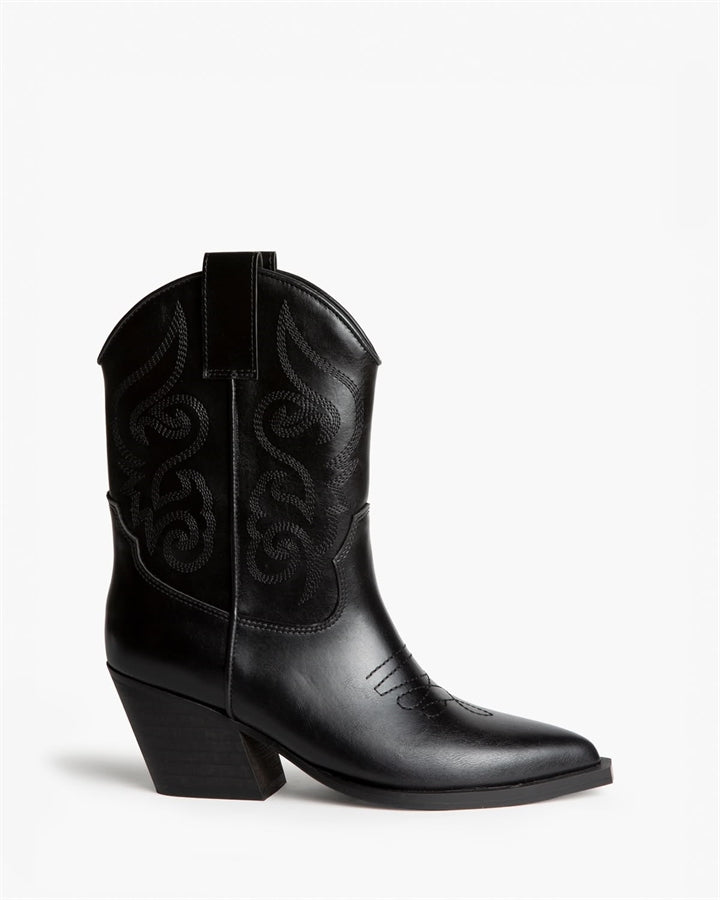 BOTIN COWBOY BORDADO NASH NEGRO