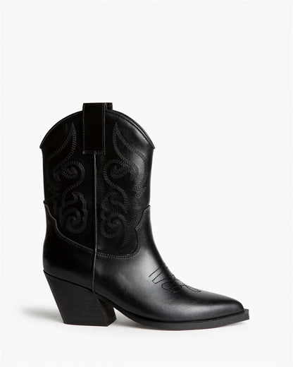 BOTIN COWBOY BORDADO NASH NEGRO