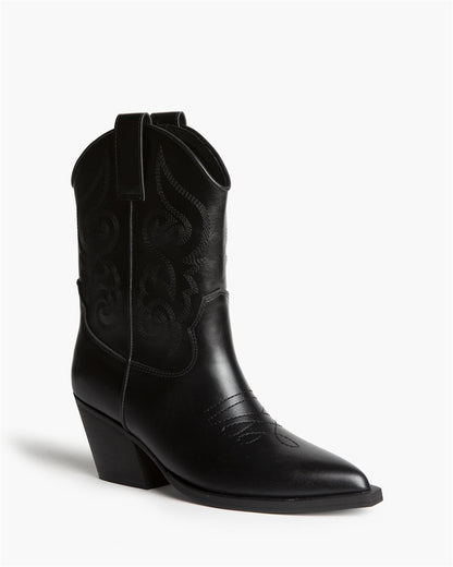 BOTIN COWBOY BORDADO NASH NEGRO