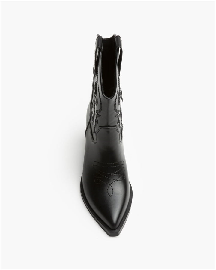 BOTIN COWBOY BORDADO NASH NEGRO
