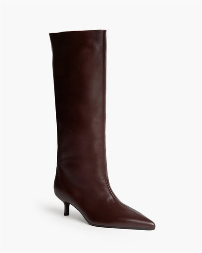 BOTA ALTA CAÑA ANCHA KITTEN C BURDEOS