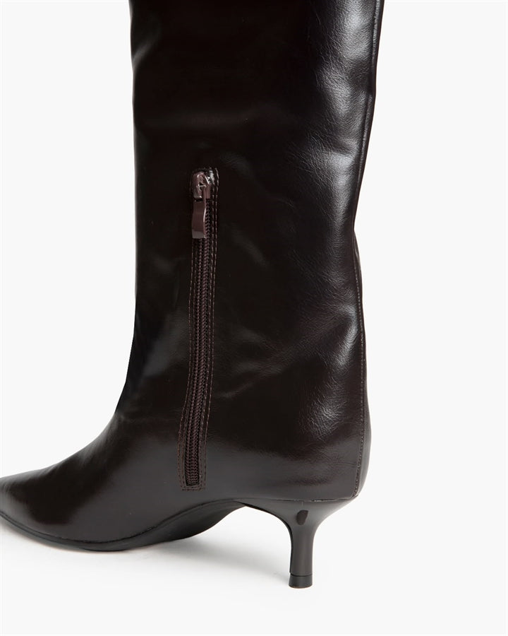 BOTA ALTA CAÑA ANCHA KITTEN C CAFE