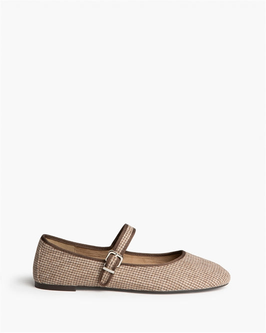 MERCEDITAS MARY JANE VICHY CAMEL