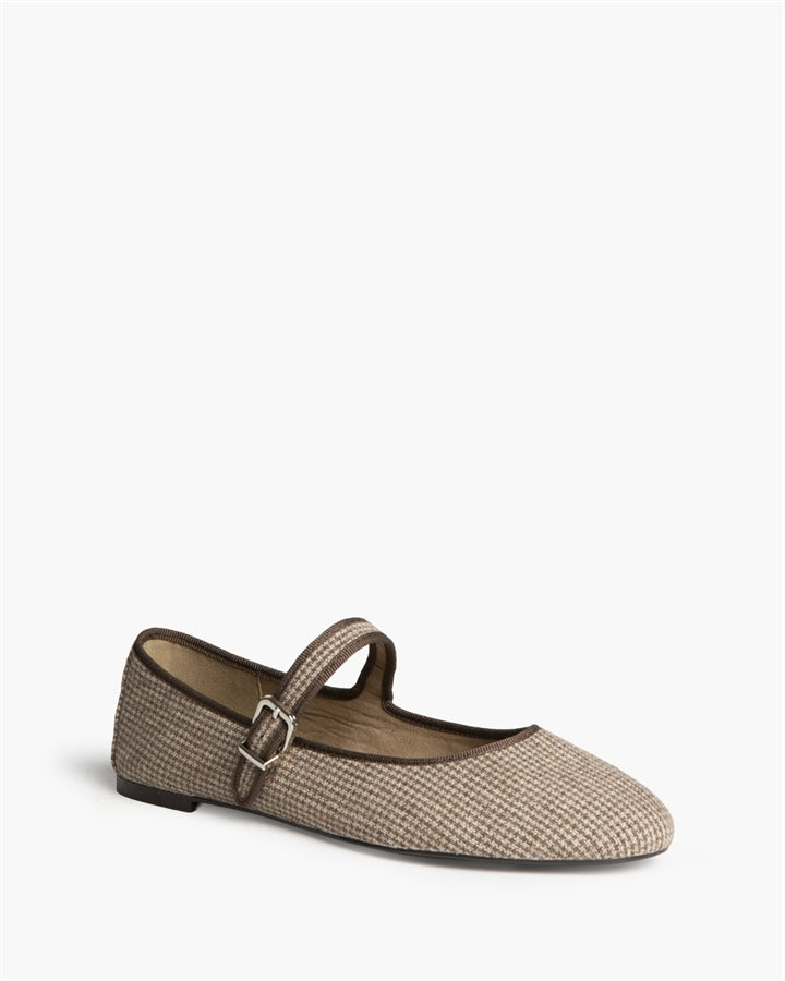 MERCEDITAS MARY JANE VICHY CAMEL