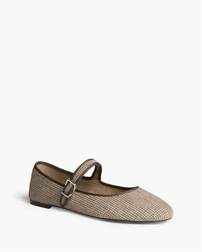 MERCEDITAS MARY JANE VICHY CAMEL