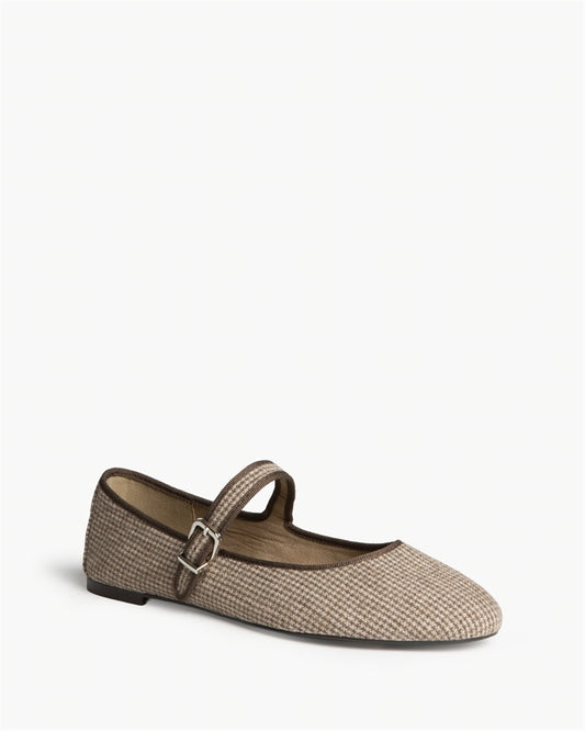 MERCEDITAS MARY JANE VICHY CAMEL