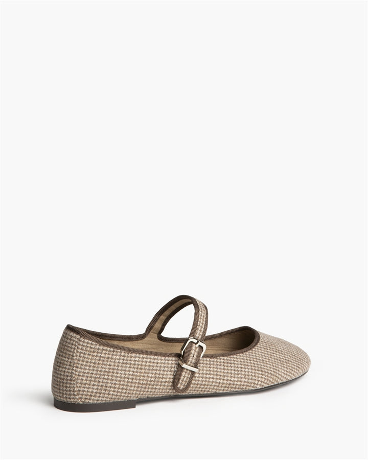 MERCEDITAS MARY JANE VICHY CAMEL