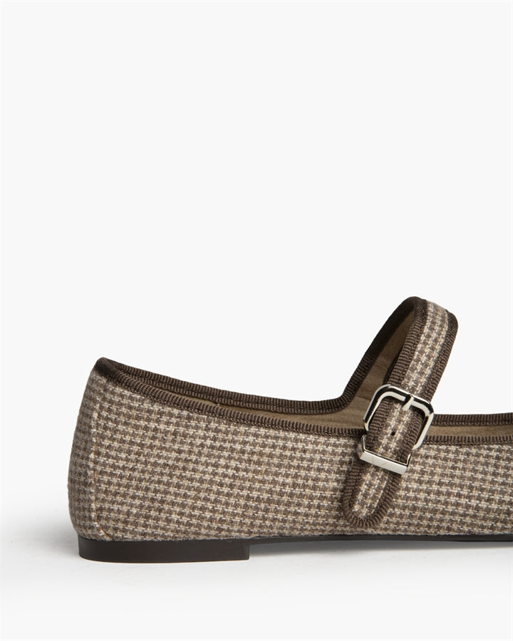 MERCEDITAS MARY JANE VICHY CAMEL