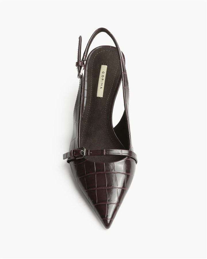 ZAPATO TACON DESTALONADO COCO BURDEOS