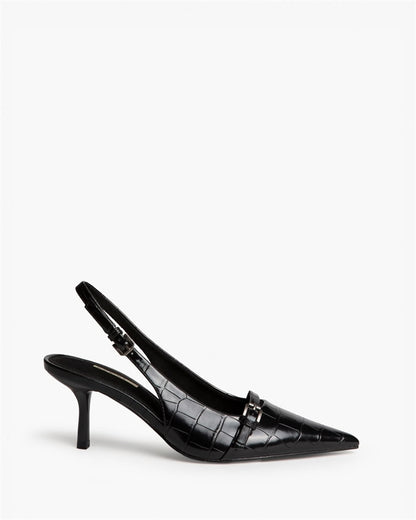 ZAPATO TACON DESTALONADO COCO NEGRO