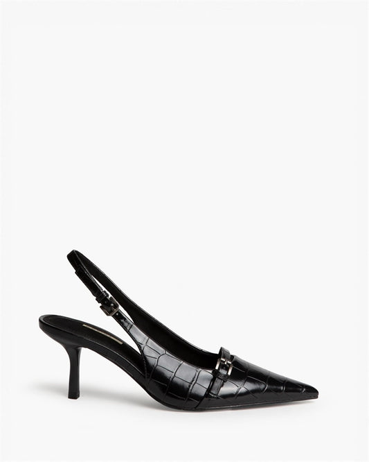 ZAPATO TACON DESTALONADO COCO NEGRO