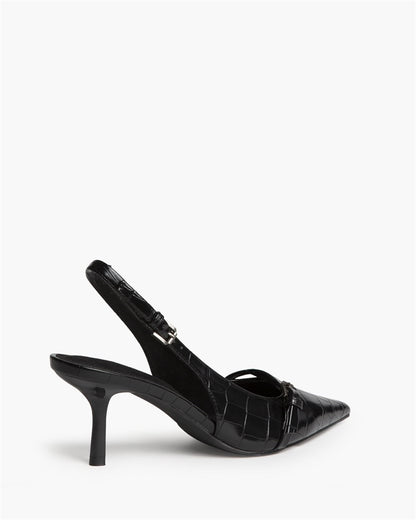ZAPATO TACON DESTALONADO COCO NEGRO